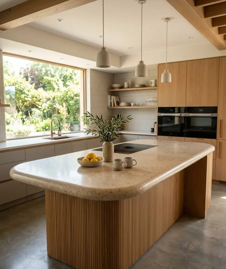 Curved island edges