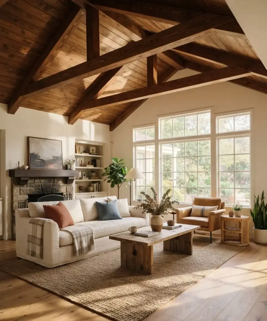 Expose or add wood beams