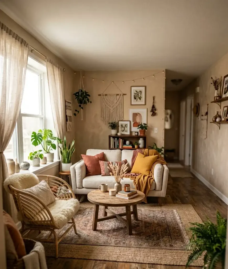 Float furniture slightly away
