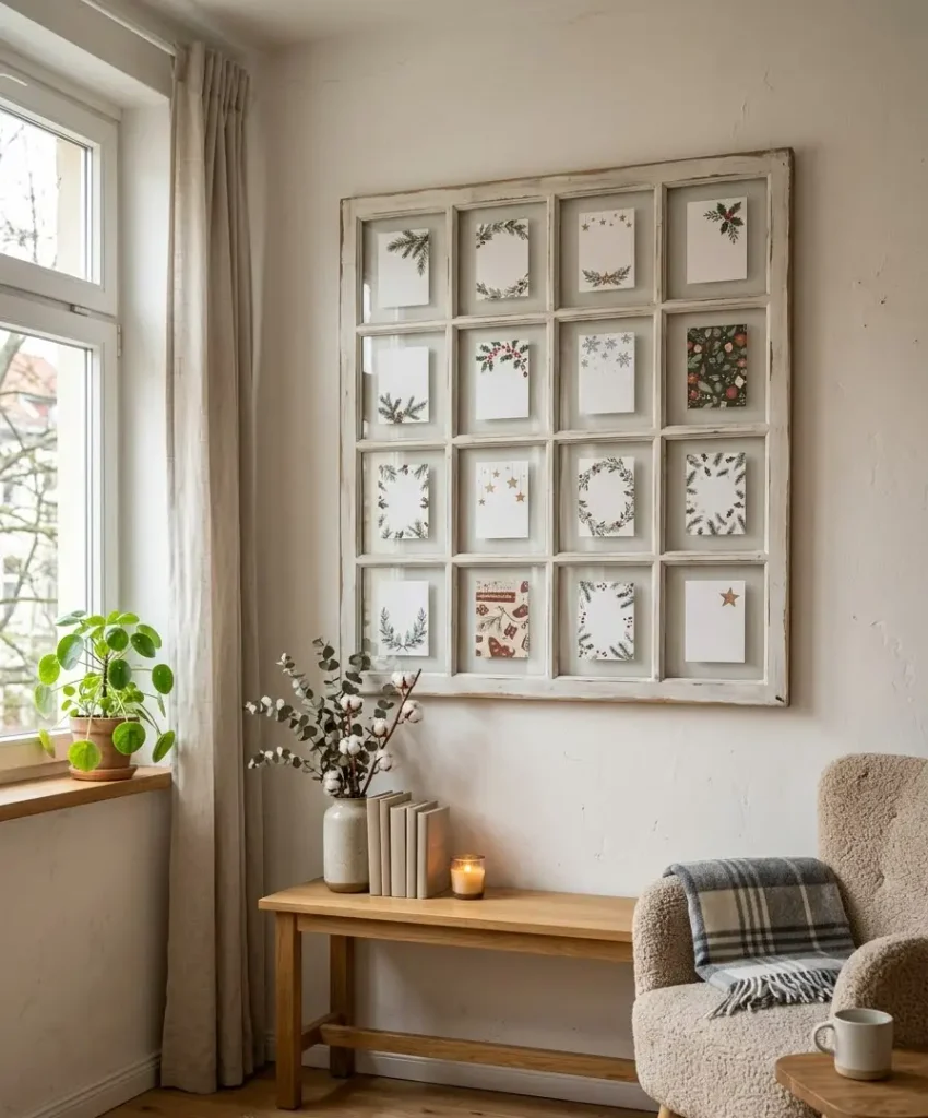 Frame Christmas cards instead of taping them to a wall