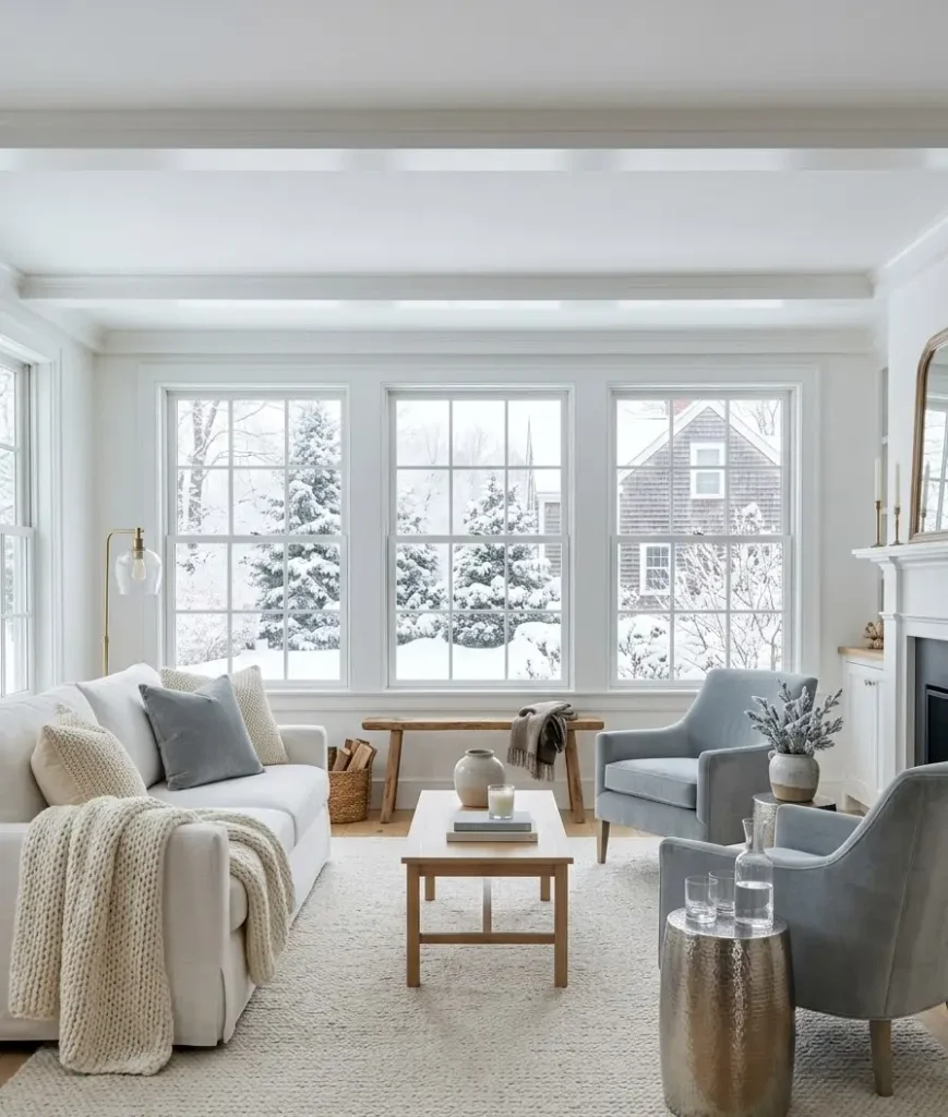 Frosty blues and whites
