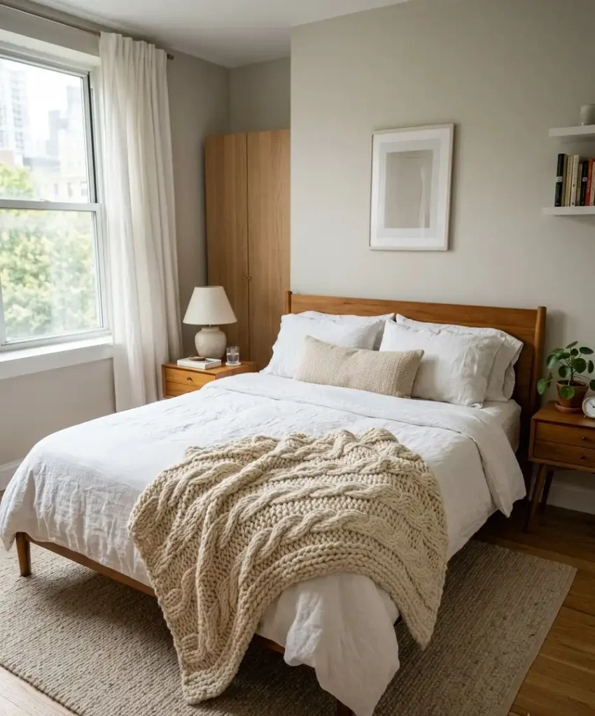 Get a chunky knit throw blanket.
