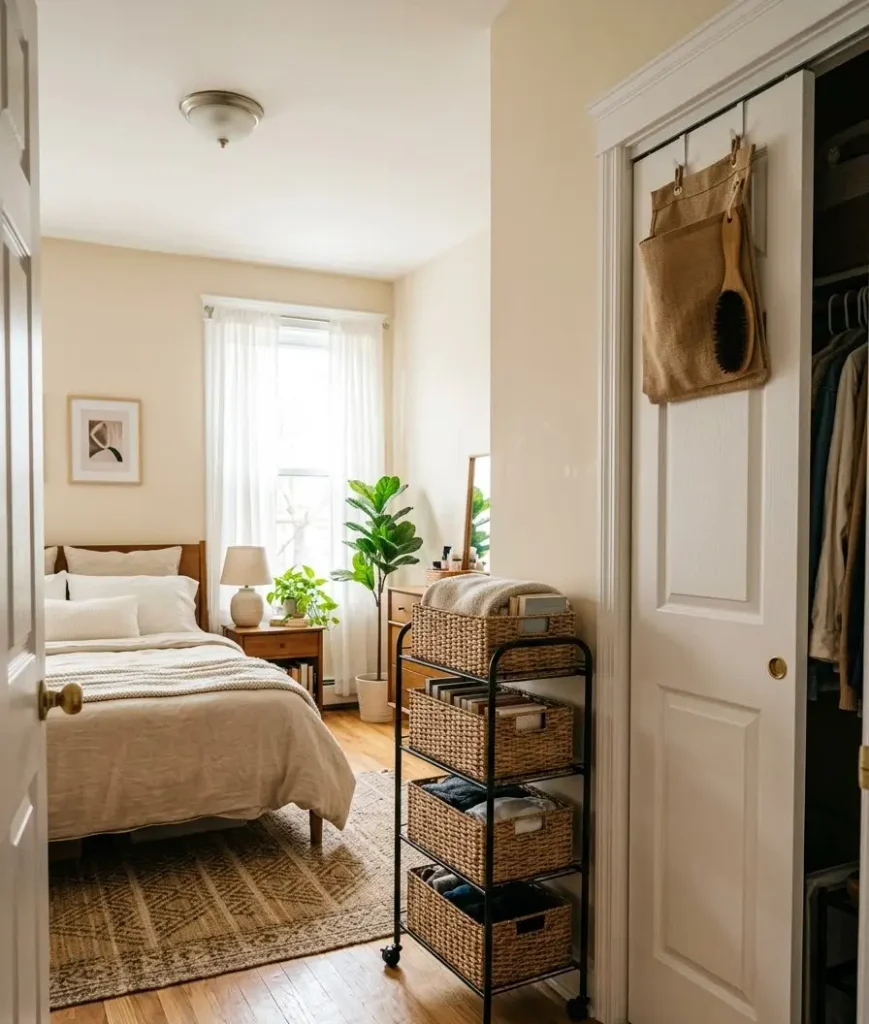 Get a slim rolling cart for extra