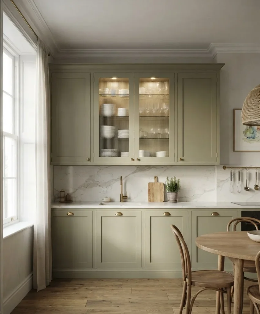 Glass-front cabinets
