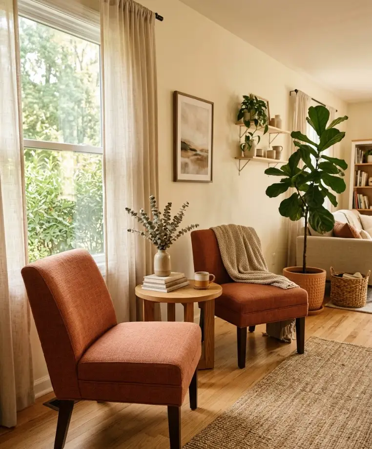 Go for armless accent chairs