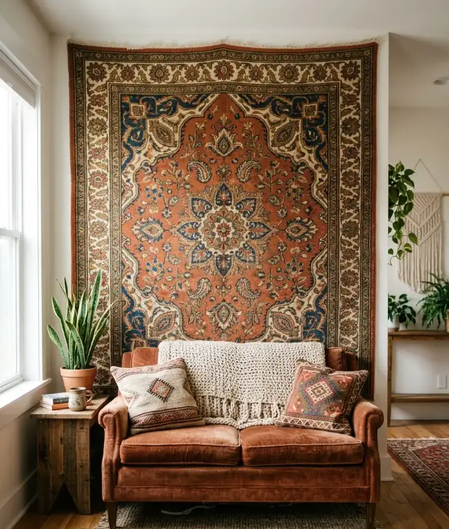 Hang a tapestry instead of framed
