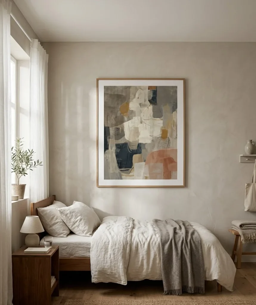 Hang art at eye level
