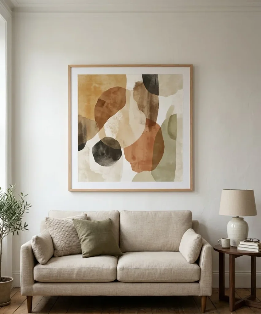 Hang art at eye level