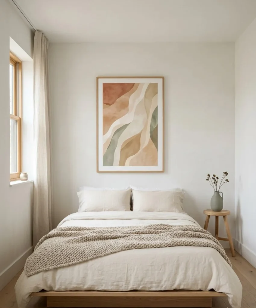 Hang art at sitting height