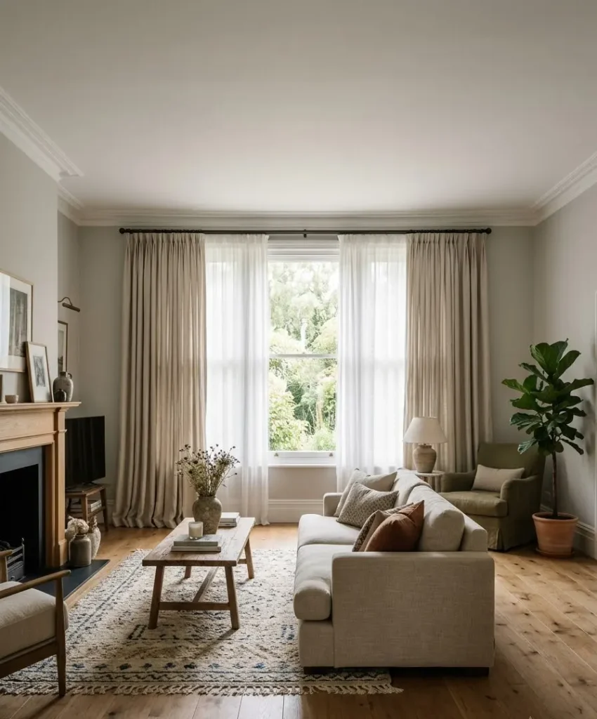 Hang curtains