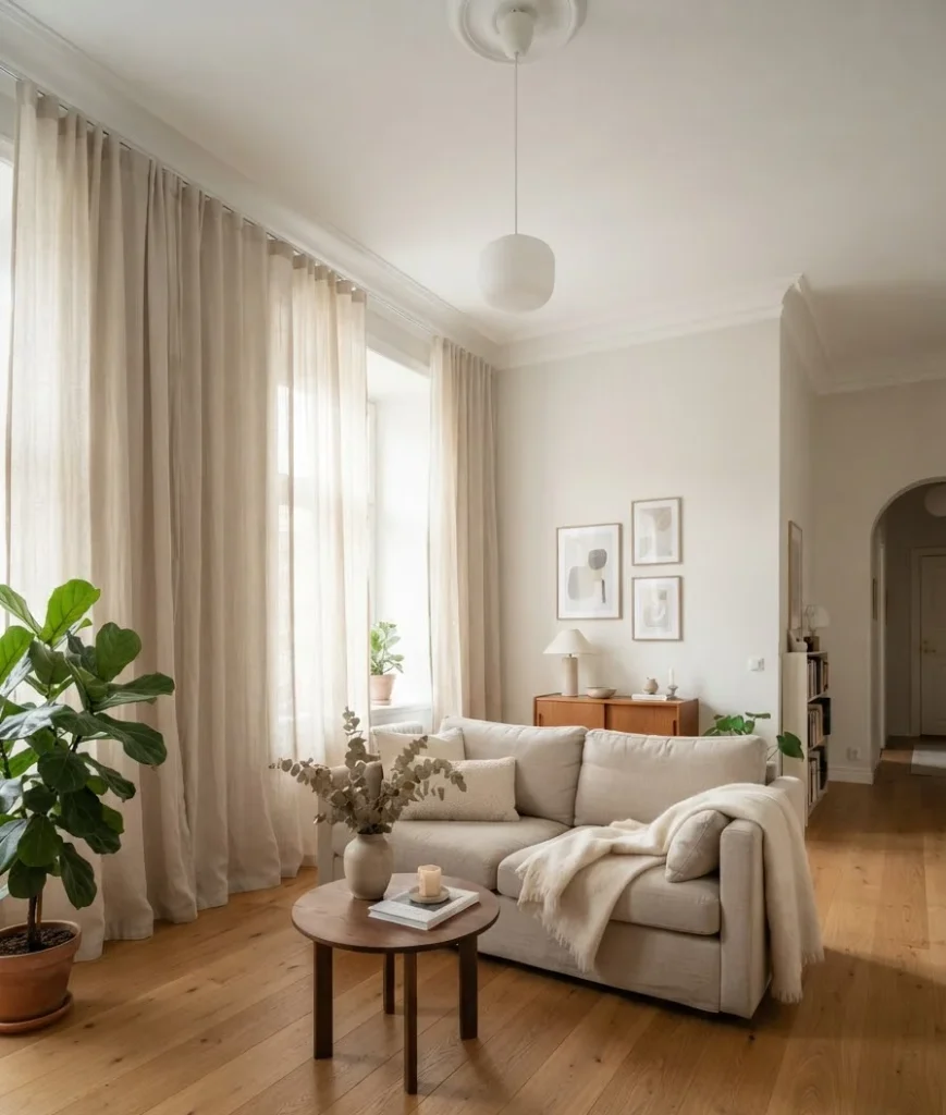 Hang curtains higher