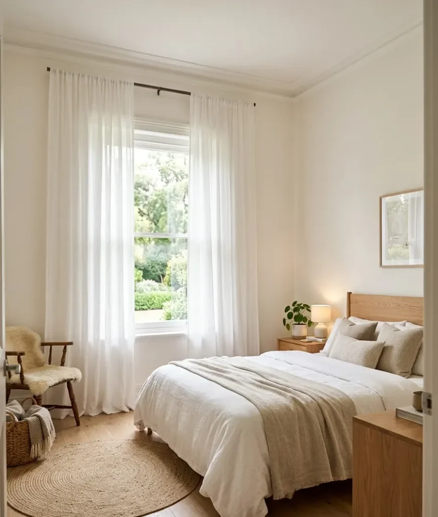 Hang curtains higher than the