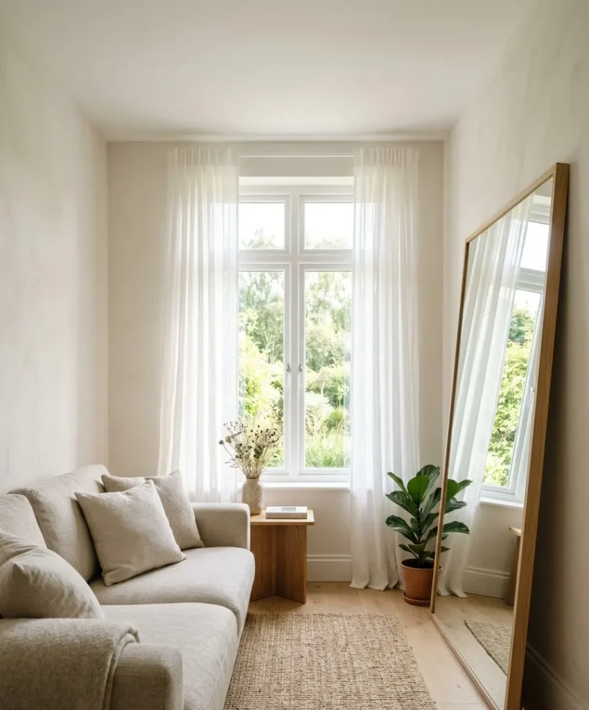 Hang mirrors opposite windows