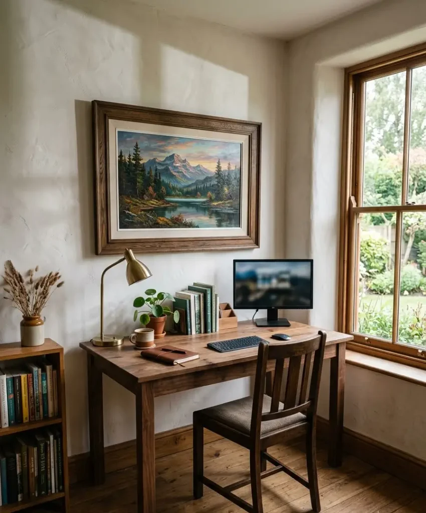 Hang one piece of art above your
