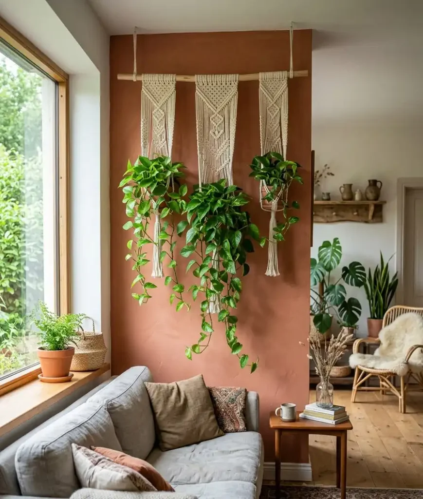 Hang plants instead of setting them on s