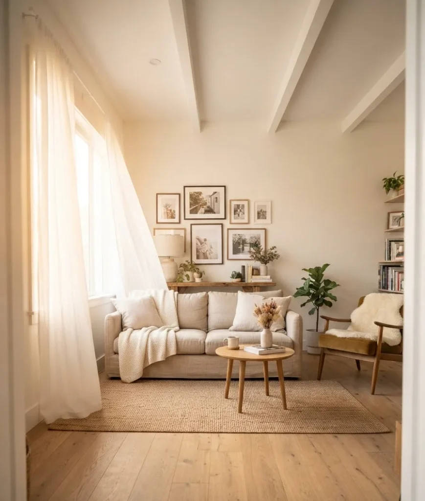 Hang sheer curtains