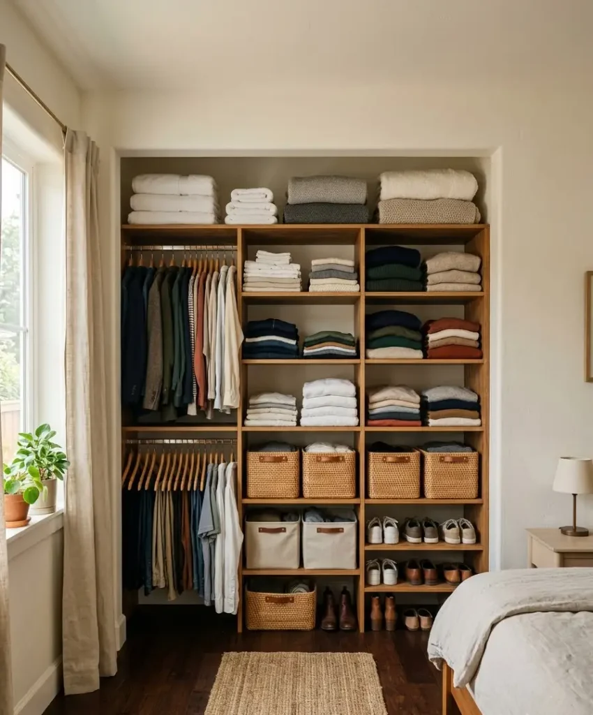 Install a small closet organizer