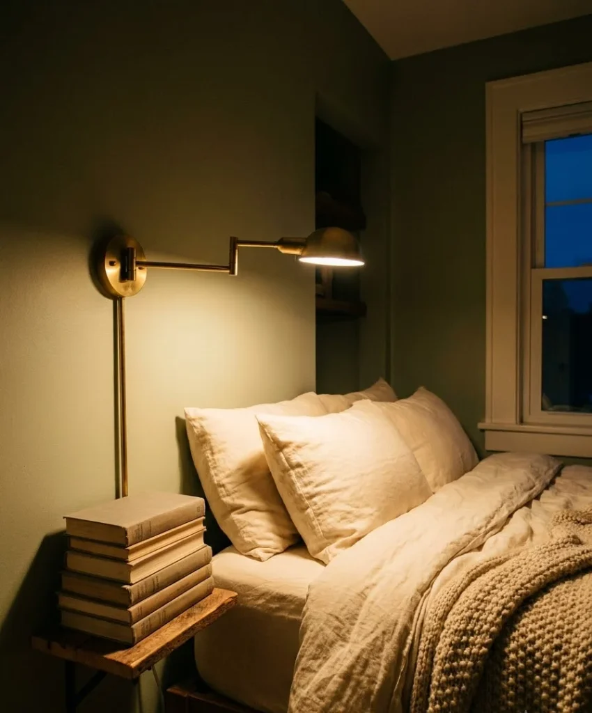 Install a swing-arm reading lamp