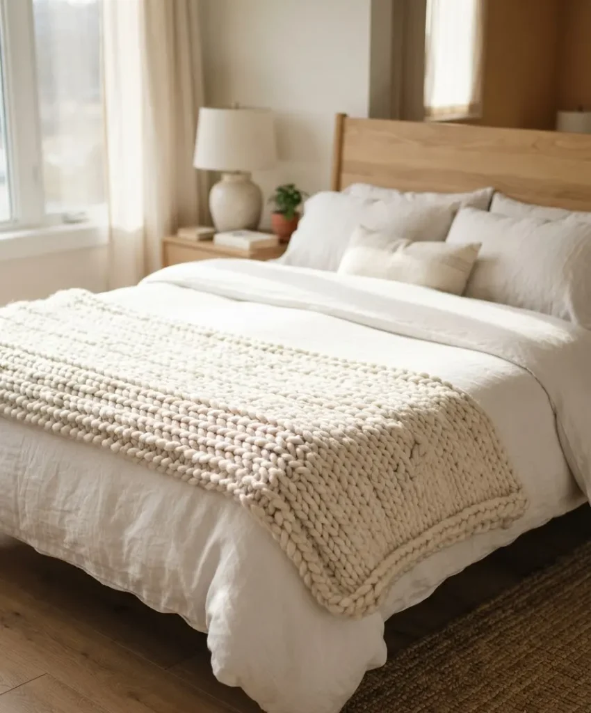Keep a cozy throw blanket