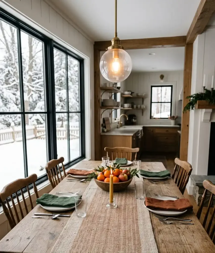 Kitchen and dining table