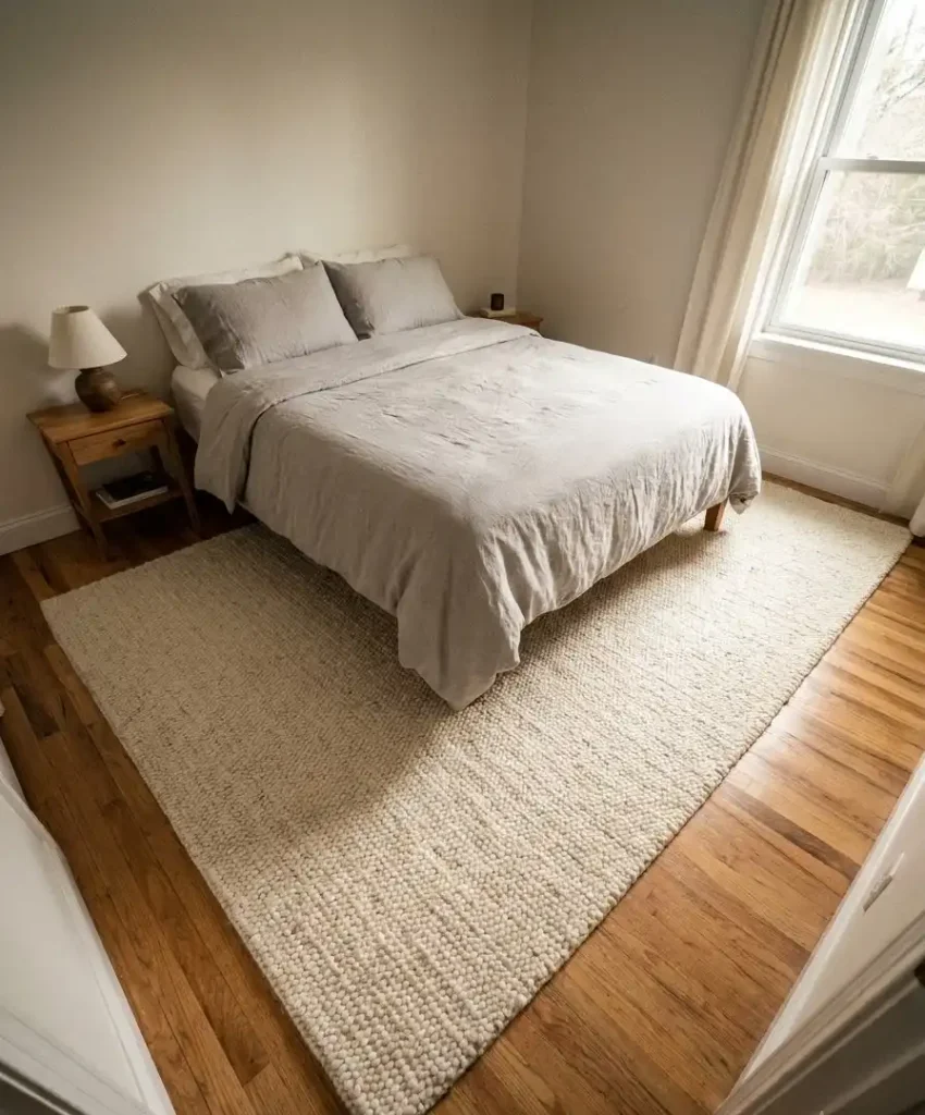 Lay a big rug under the lower two