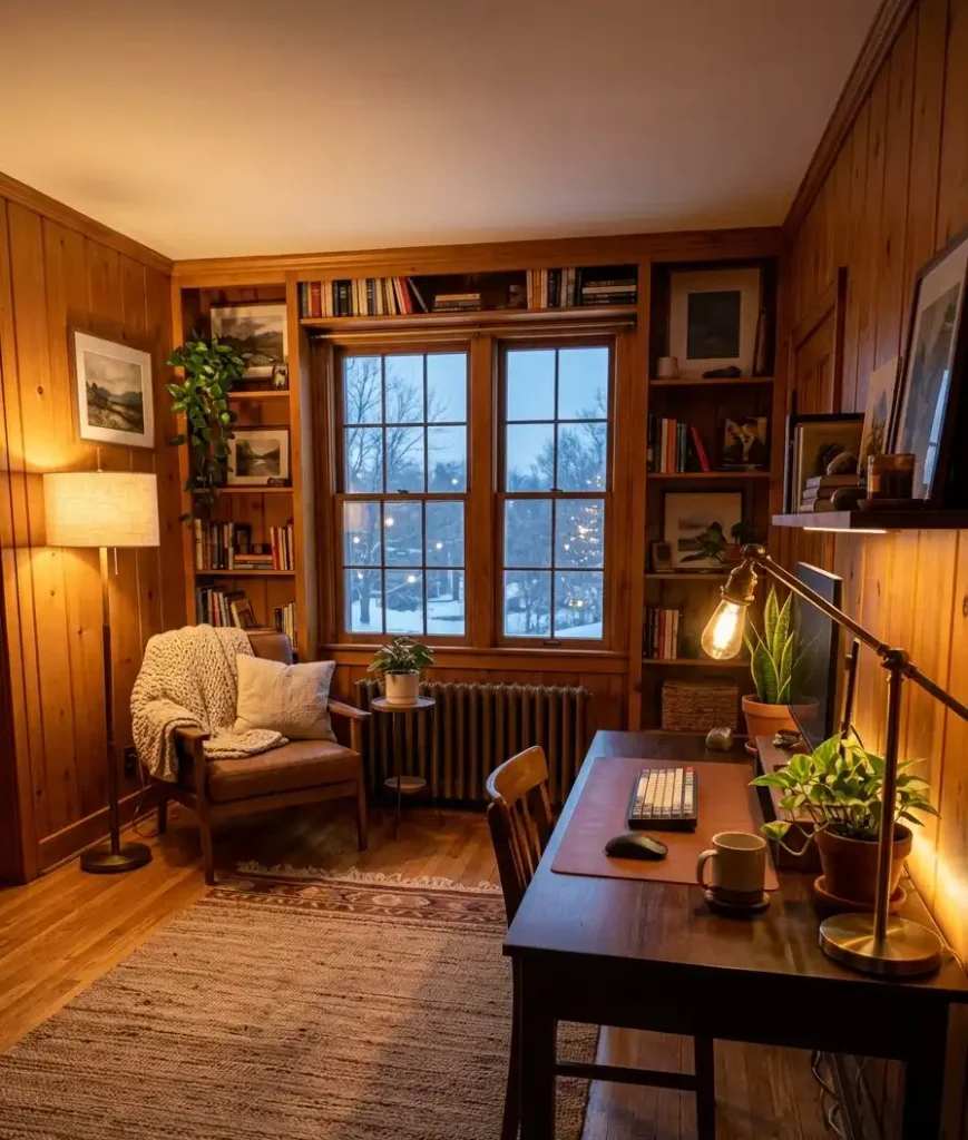 Layered lighting, not just one overhead bulb