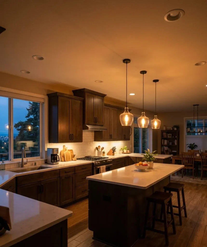 Layered lighting zones