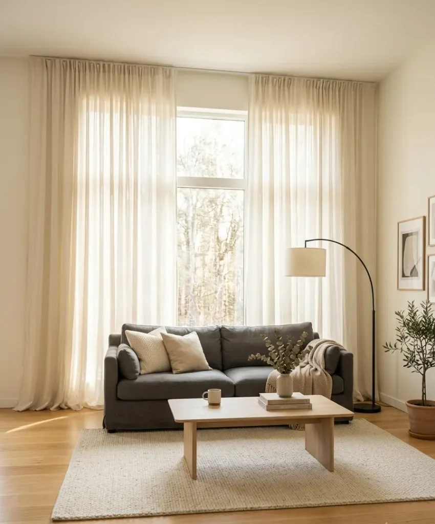 Linen curtains