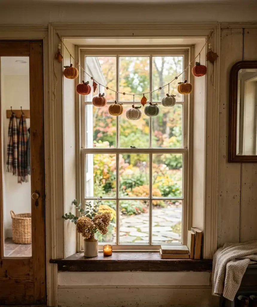 Mini pumpkin garland