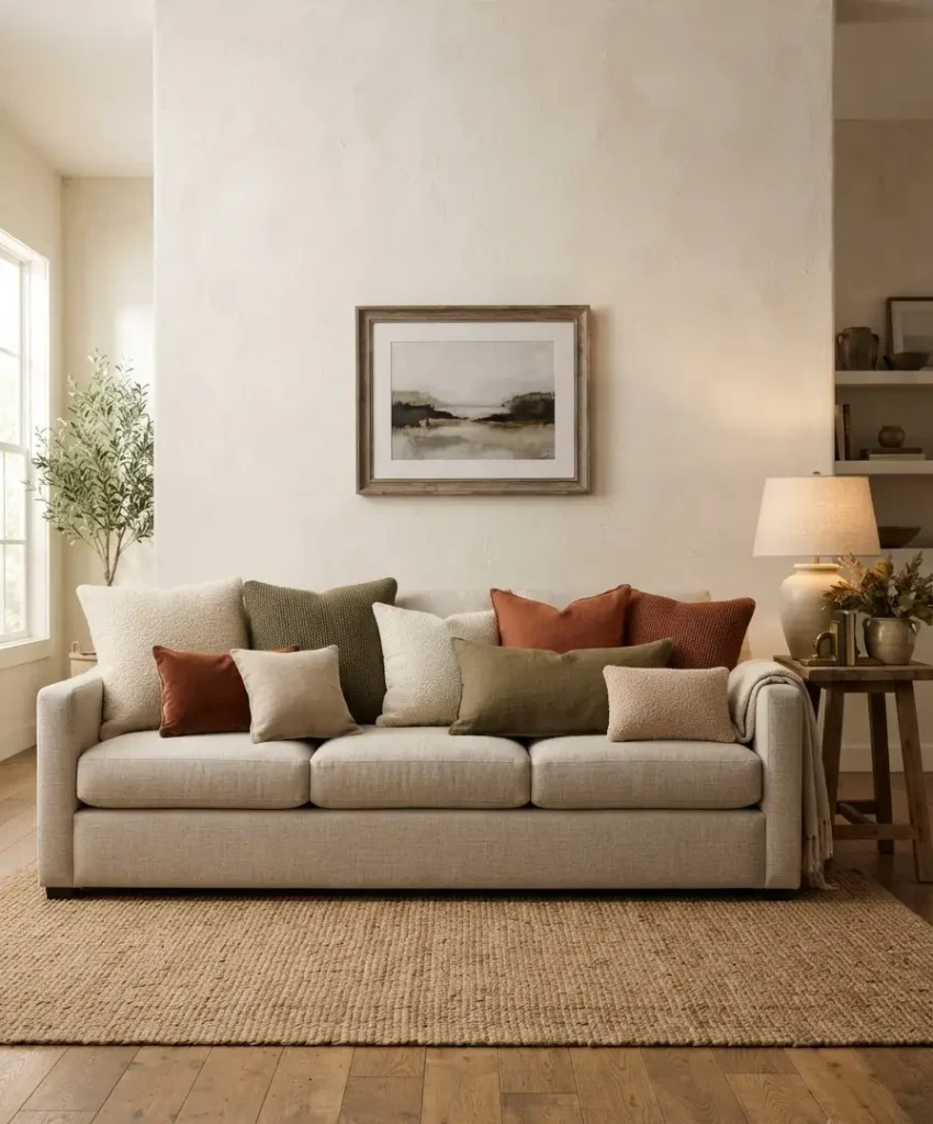  Mix 3 or 4 cushion textures