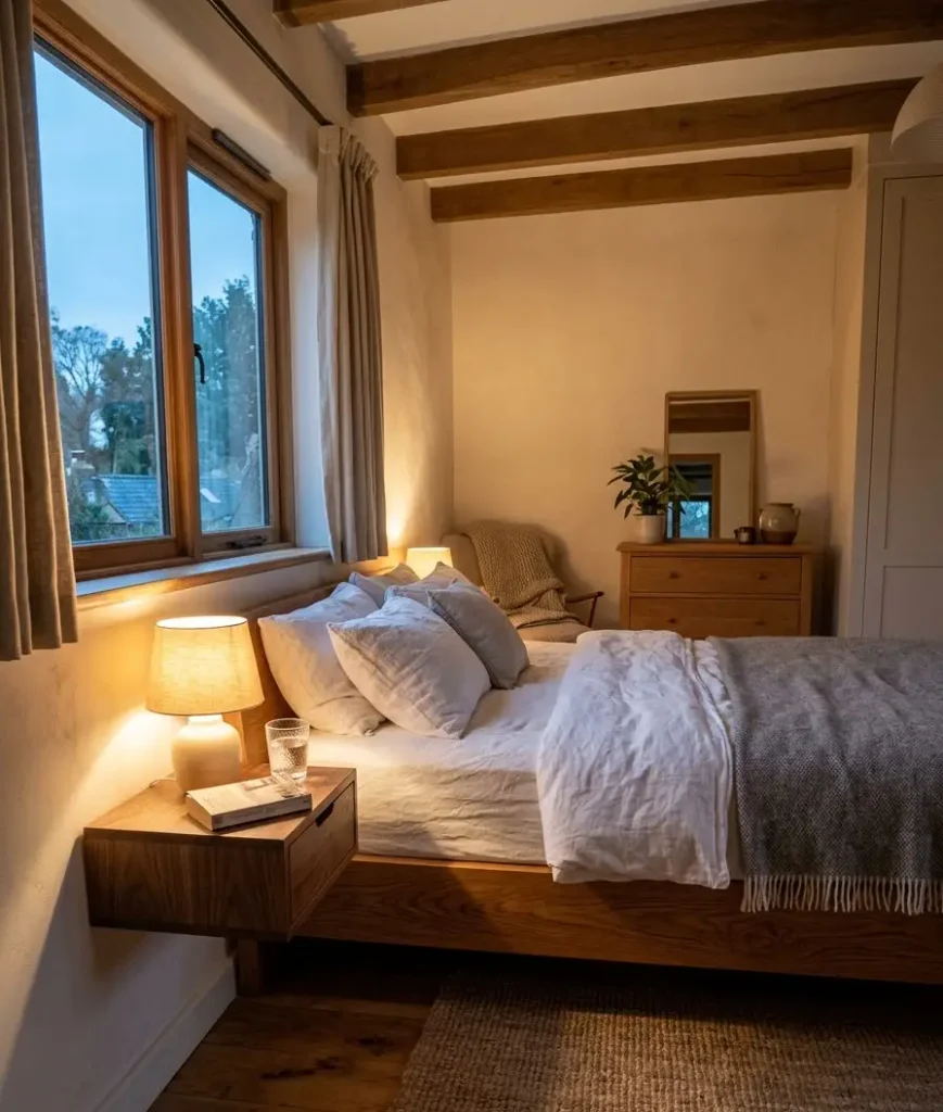 Mount a wall-hung nightstand