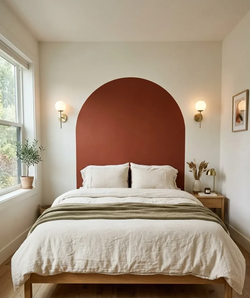 Paint a faux headboard