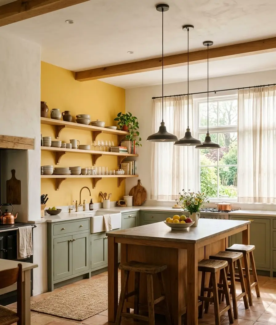 Paint the lower cabinets