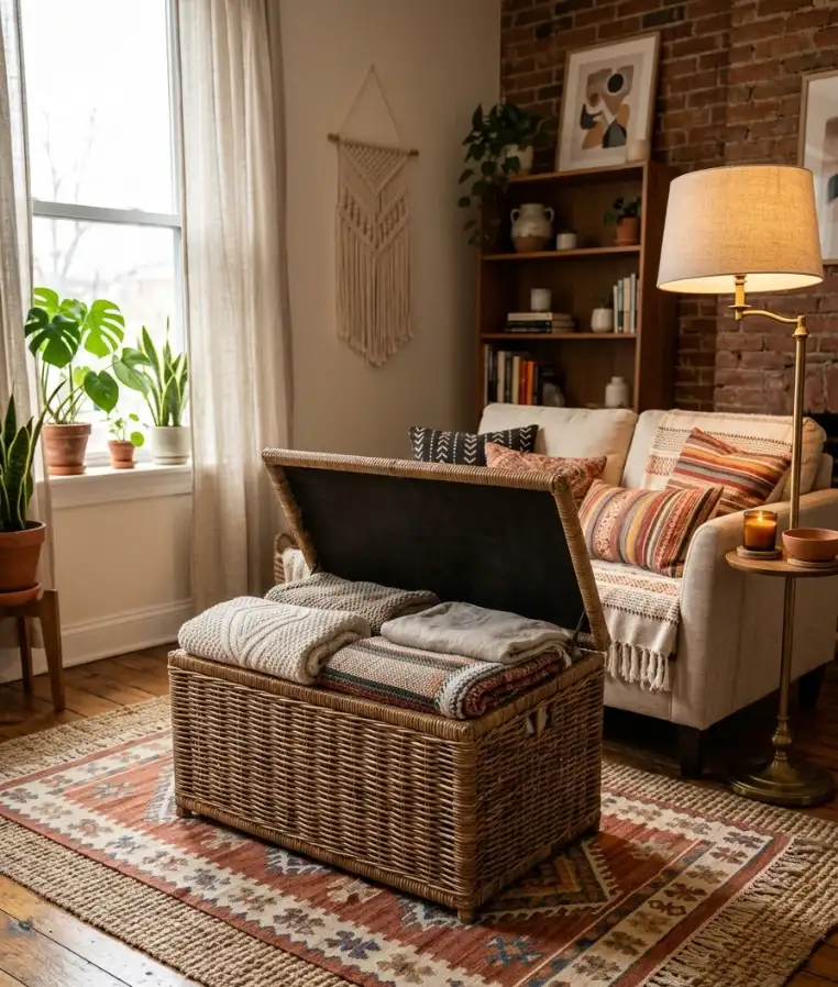 Pick a coffee table with storage underneath
