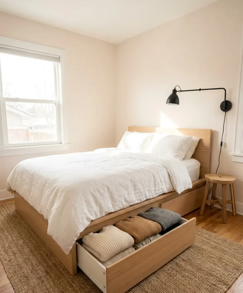 Pick a platform bed with drawers