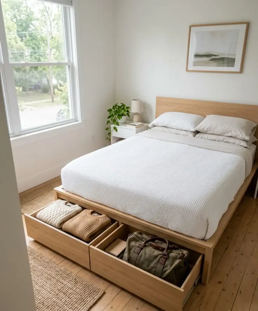 Pick a platform bed with drawers