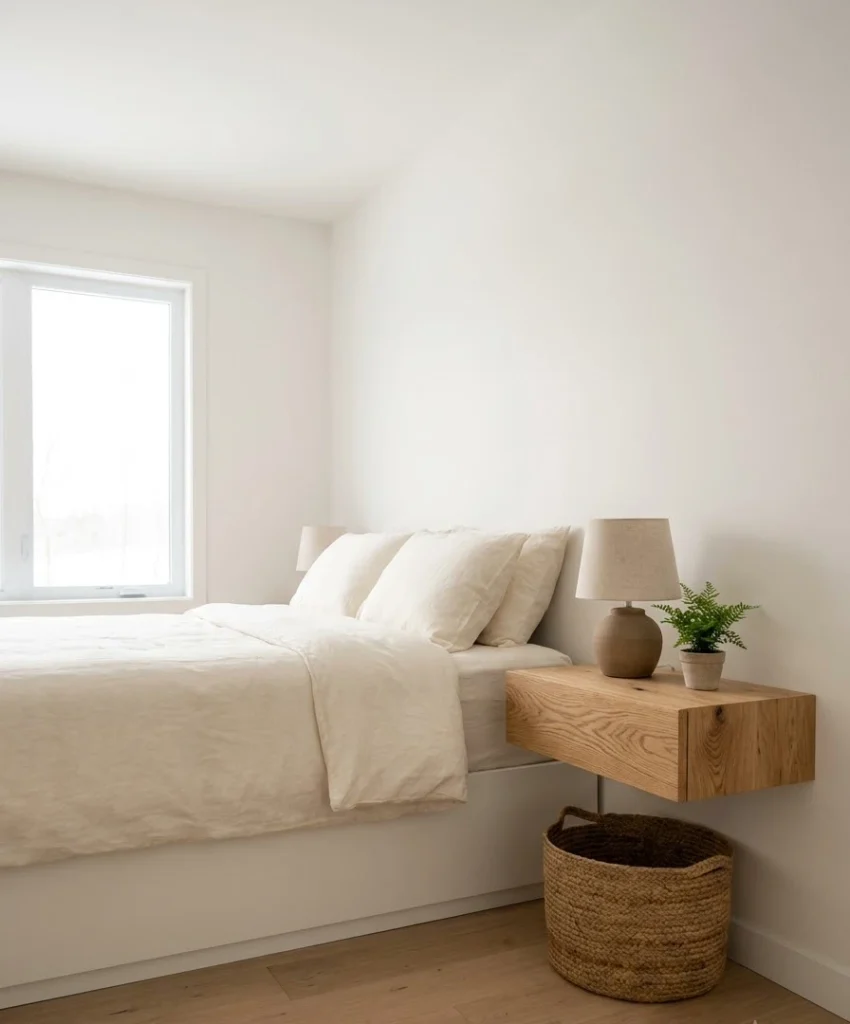 Put a lamp on a floating shelf