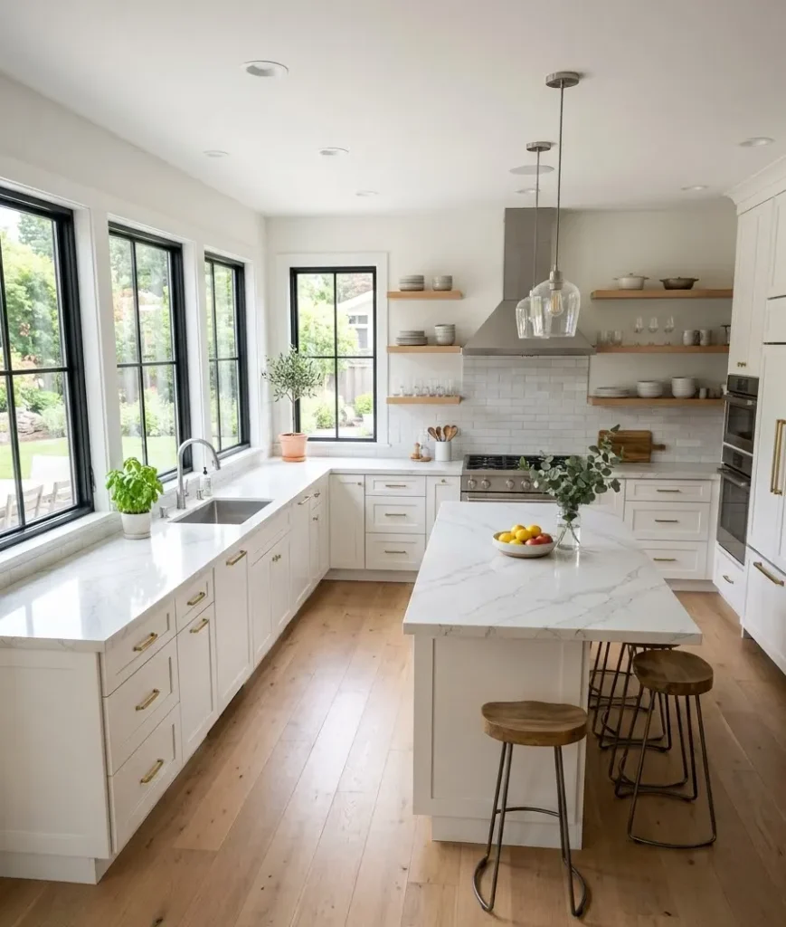 Quartz that mimics marble
