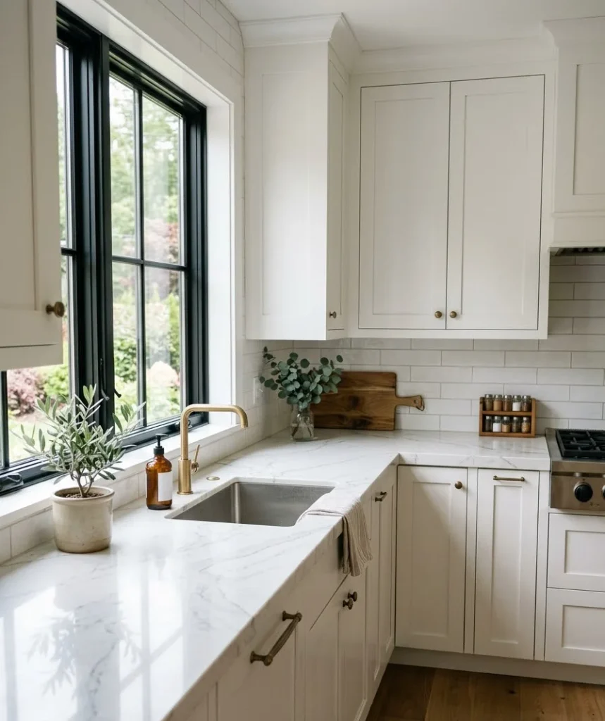 Refresh countertops with contact paper