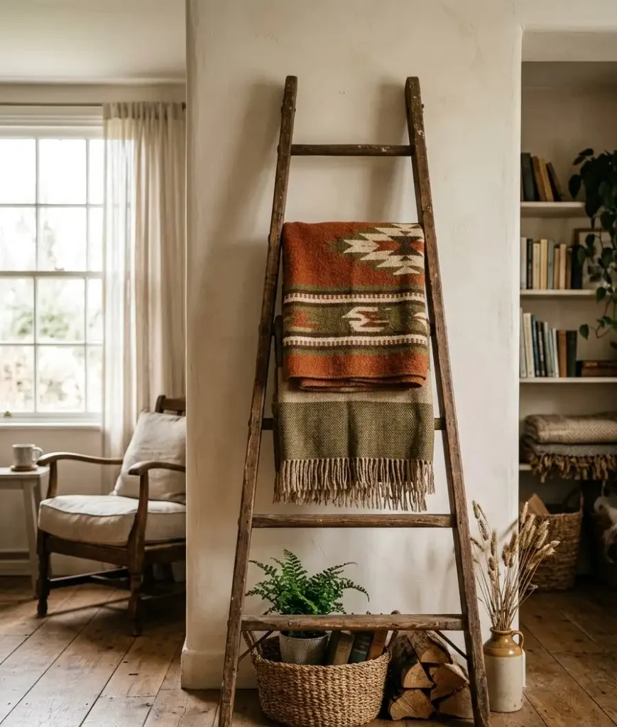 Repurpose a vintage ladder