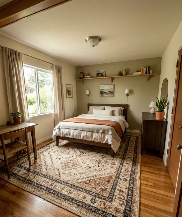 Rugs anchor a small room instead of