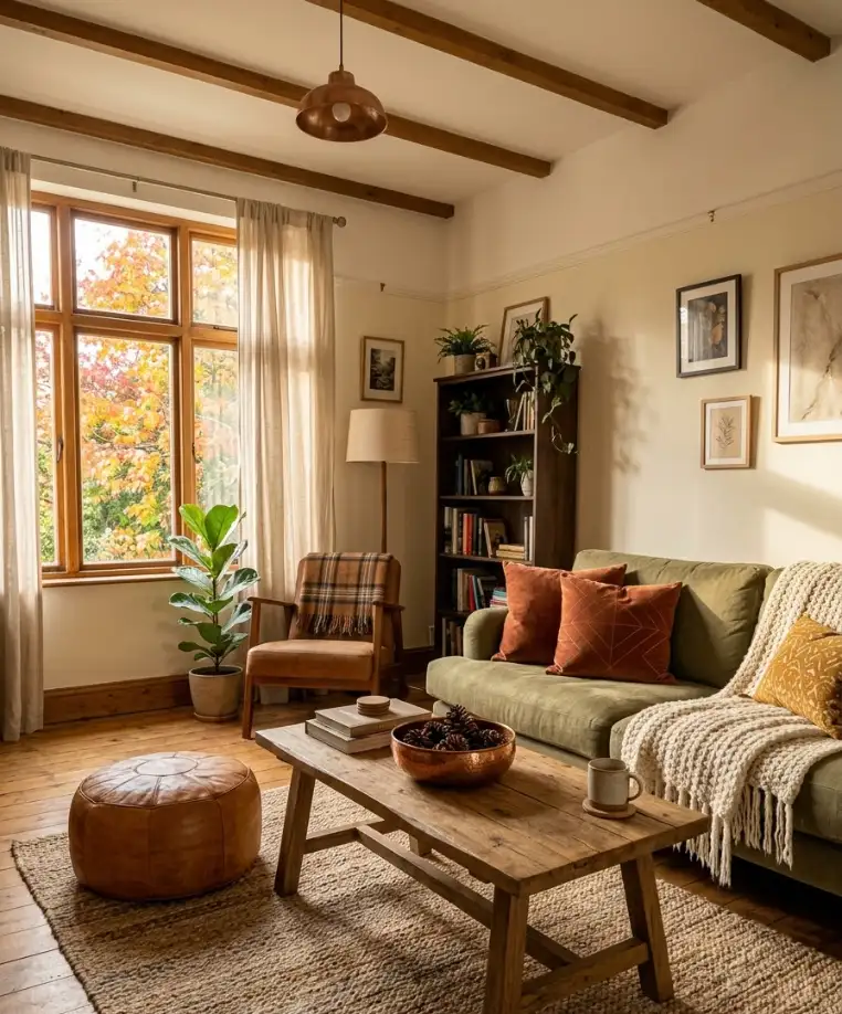 Rust and mustard pillows