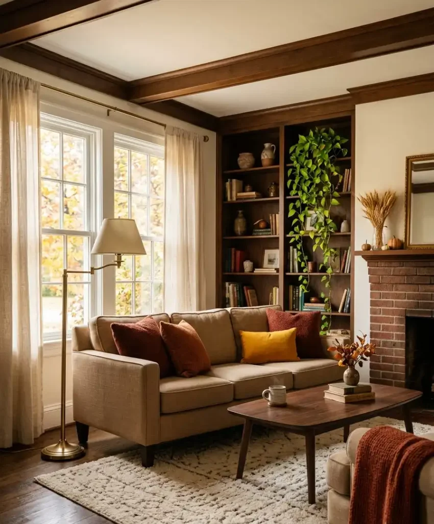 Rust and mustard pillows