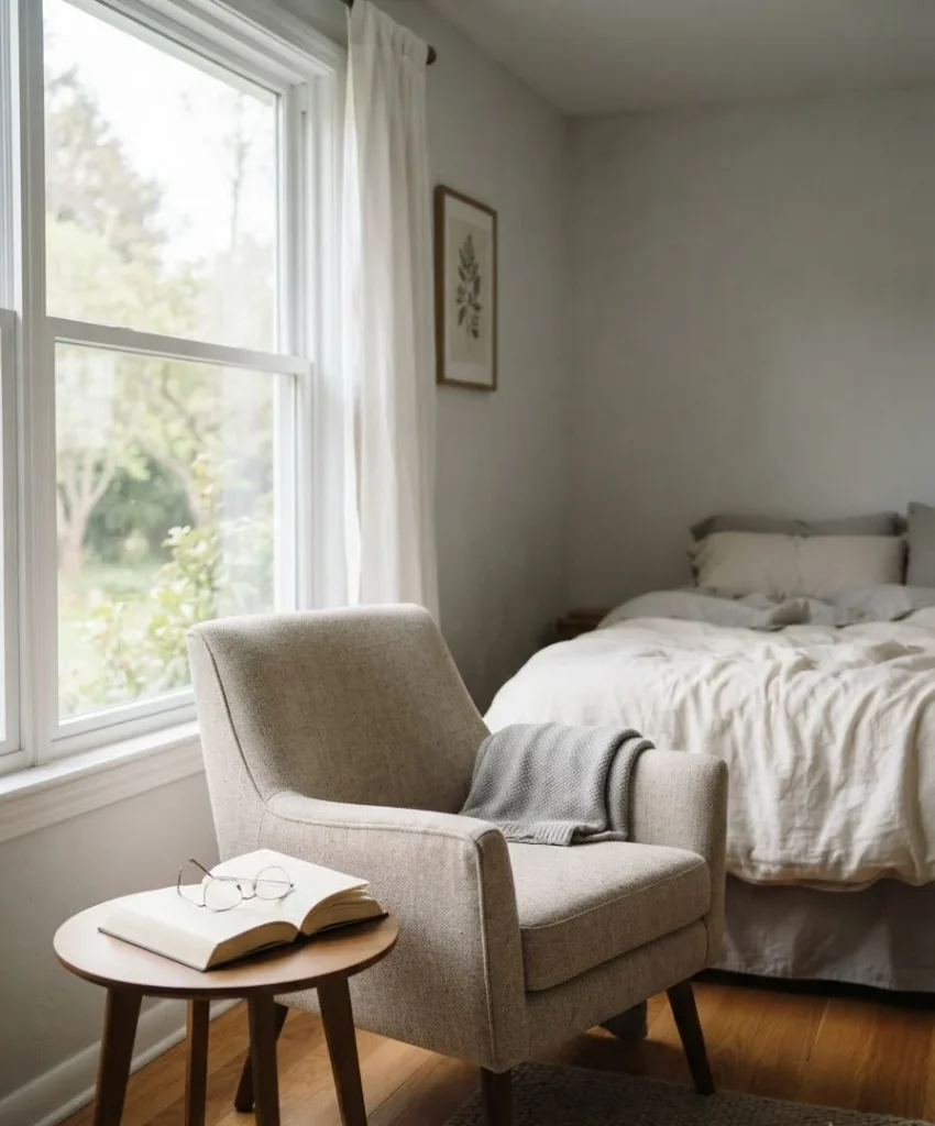 Squeeze in a small seating area