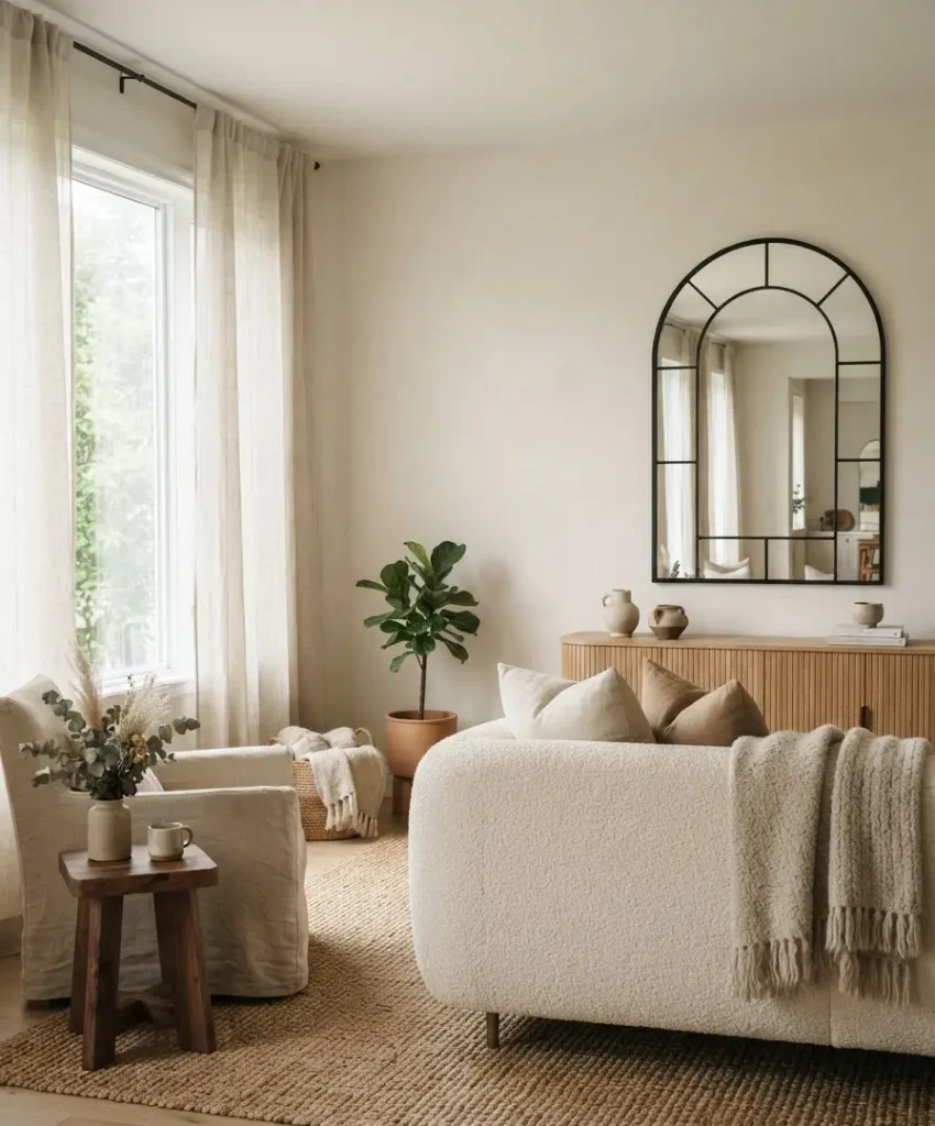 Stay within a warm neutral palette