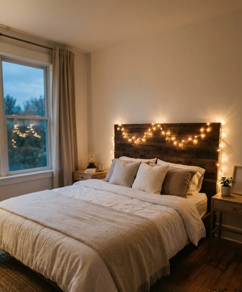 String lights along