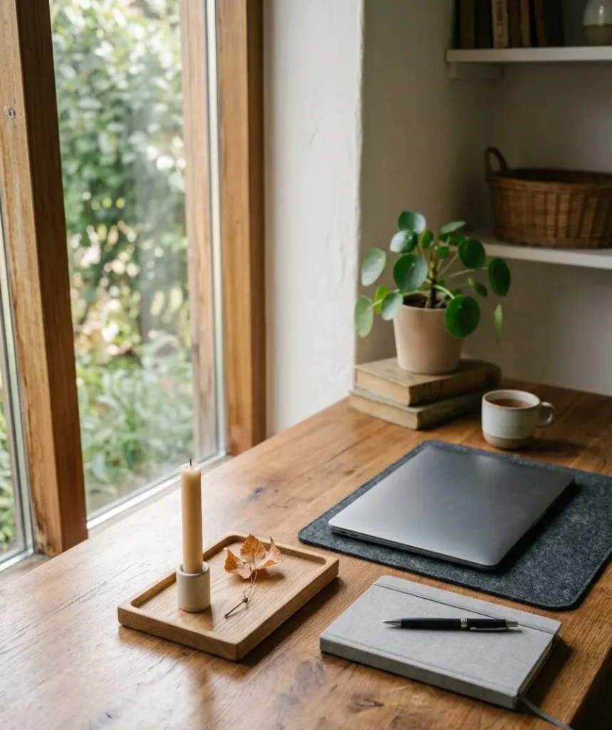 Style your desk with a small tray