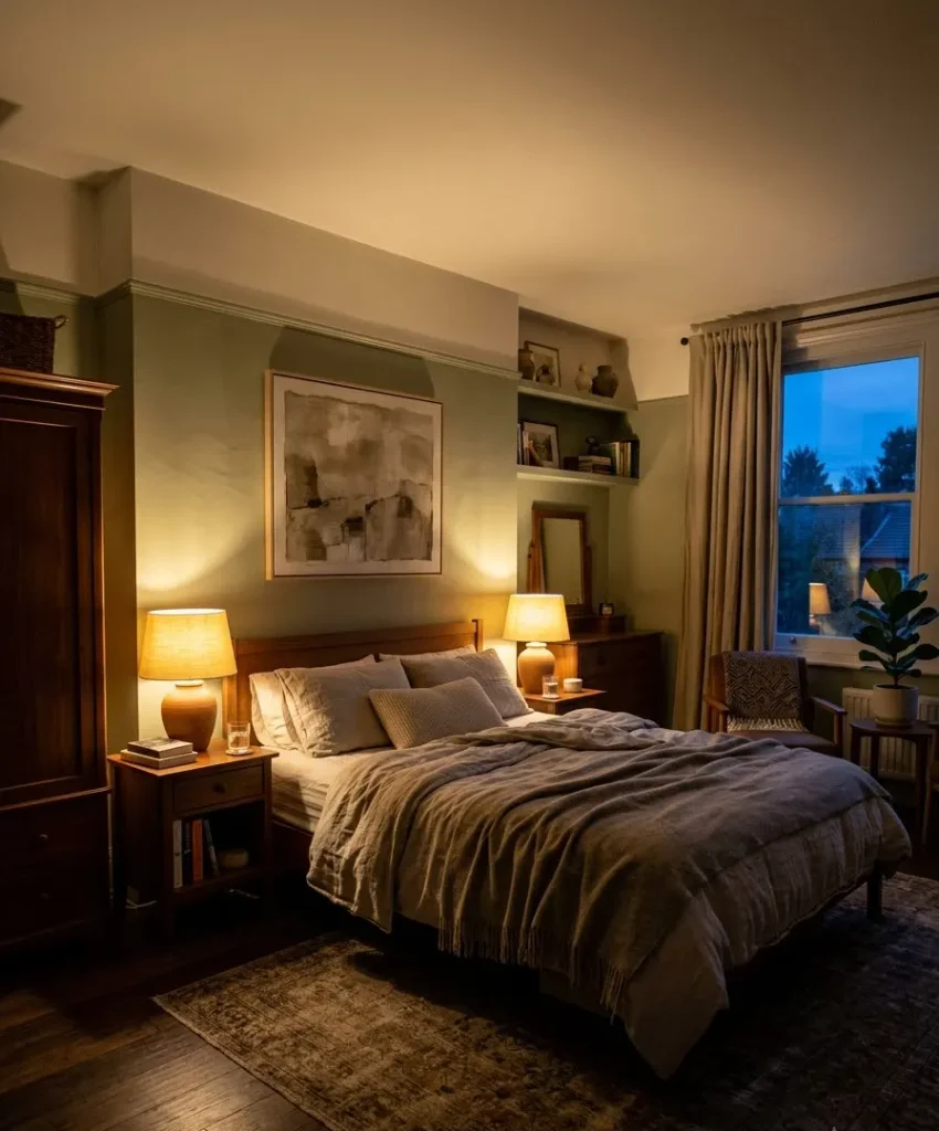Swap bedside lamps for