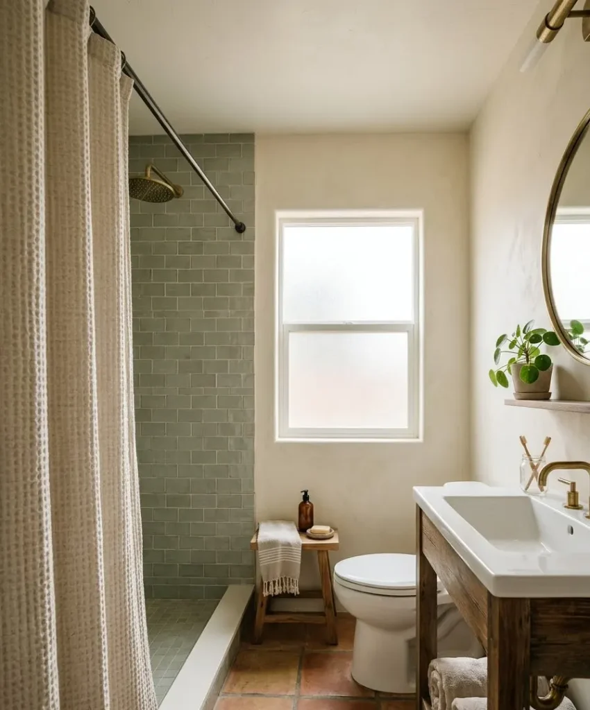 Swap your shower curtain