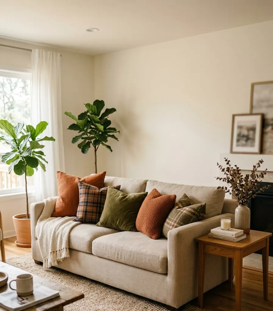 Swap your throw pillow covers